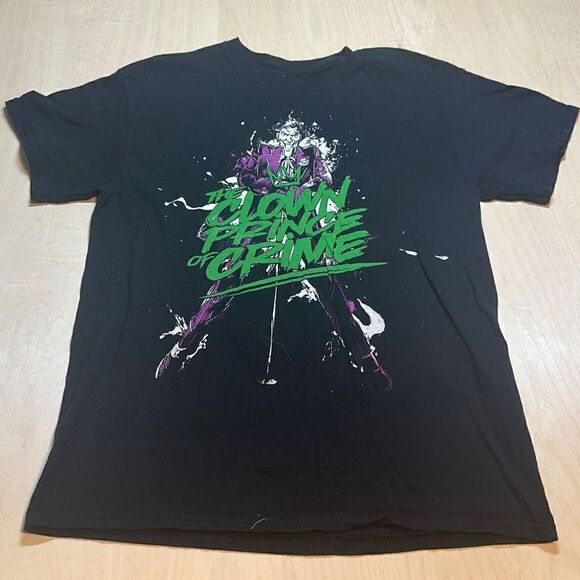 Dc comics Jocker t shirt The Clown Prince of Crime‎ size M Six Flags - Picture 1 of 5